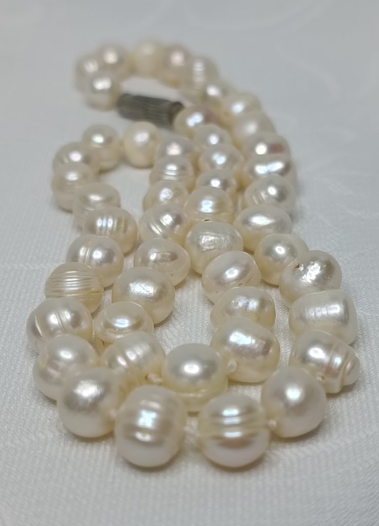 Бусы с застежкой натуральный жемчуг