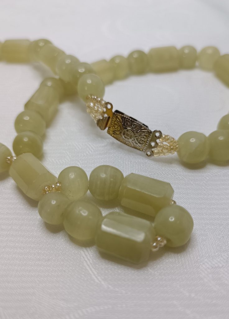 Бусы винтажные из натурального оникса