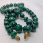 Бусы винтажные из уральского малахита, СССР, 1970 1990гг