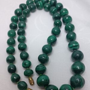 Бусы винтажные из уральского малахита, СССР, 1970 1990гг