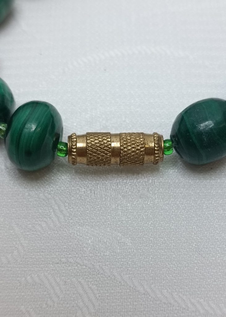 Бусы винтажные из уральского малахита, СССР, 1970 1990гг