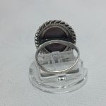 Комплект (кольцо и серьги) из натурального камня, серебрение, СССР, 1970 1990гг