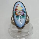 Кольцо, скань, финифть, мельхиор, СССР, 1970 1990гг.