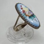 Кольцо, скань, финифть, мельхиор, СССР, 1970 1990гг.