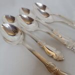 Набор столовых ложек "Серебряная роза", Кольчугинский завод цветных металлов, СССР, 1962 1990гг.