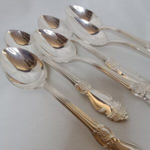 Набор столовых ложек "Серебряная роза", Кольчугинский завод цветных металлов, СССР, 1962 1990гг.