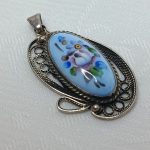 Подвеска, скань, финифть, мельхиор, СССР, 1970 1990гг