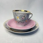 Кофейная тройка "Марианна", фарфор, Рижский ФФЗ, СССР