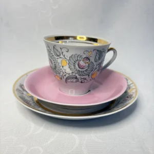 Кофейная тройка "Марианна", фарфор, Рижский ФФЗ, СССР