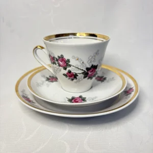 Кофейная тройка "Марианна", фарфор, Рижский ФФЗ, СССР