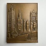 Настольная медаль "Осада Дюнкерка", бронза, 1973г