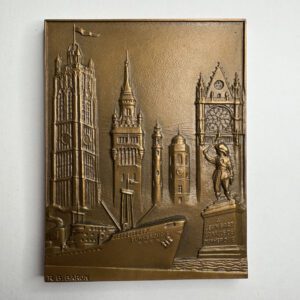 Настольная медаль "Осада Дюнкерка", бронза, 1973г