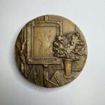 Настольная медаль "125 лет со дня рождения К.А.Коровина", томпак, медальер А.А.Леонова, Ленинградский монетный двор (ЛМД), СССР, 1989г.