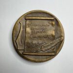 Настольная медаль "125 лет со дня рождения К.А.Коровина", томпак, медальер А.А.Леонова, Ленинградский монетный двор (ЛМД), СССР, 1989г.