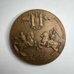 Настольная медаль "Осада Каркассона", бронза, 1972г