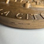 Настольная медаль "Осада Каркассона", бронза, 1972г