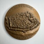 Настольная медаль "Осада Каркассона", бронза, 1972г