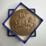 Настольная медаль "Осада Каркассона", бронза, 1972г