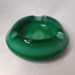 Пепельница круглой формы, малахитовое стекло, Чехословакия, 1950 1980 гг