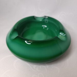 Пепельница круглой формы, малахитовое стекло, Чехословакия, 1950 1980 гг