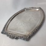 Поднос с цветочным декором, металл, Индия