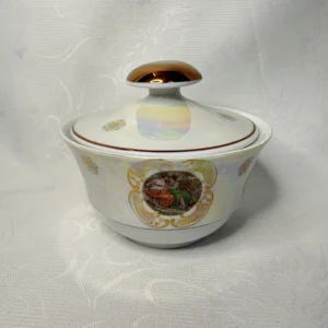 Сахарница "Мадонна", фарфор, деколь, люстр, золочение, jlmenau, Германия (ГДР), 1973 1977 гг.