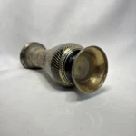 Ваза в восточном стиле, украшенная растительным декором и павлинами, латунь, гравировка, Индия, 1970 1990 гг