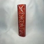 Винтажная ваза геометрической формы, рубиновое двухслойное стекло, период СССР, 1970 е гг