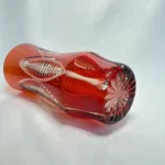 Ваза для цветов, рубиновое стекло, период СССР, 1970 1990гг