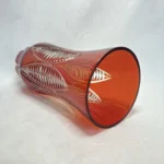 Ваза для цветов, рубиновое стекло, период СССР, 1970 1990гг