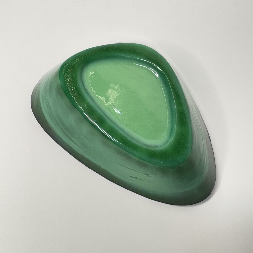 Бижутерница, малахитовое стекло, Богемия, Чехословакия