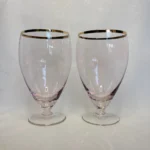 Набор из 2 х бокалов, стекло, золочение, Чехословакия