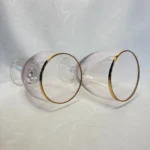 Набор из 2 х бокалов, стекло, золочение, Чехословакия