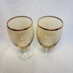 Набор из 2 х бокалов, стекло, золочение, Чехословакия