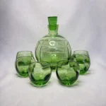 Винтажный набор "Футбольный мяч", графин и 6 рюмок, СССР