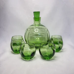 Винтажный набор "Футбольный мяч", графин и 6 рюмок, СССР