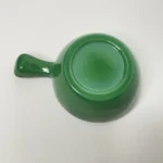 Ковшик для крема, малахитовое стекло, Богемия, Чехословакия