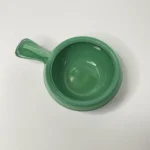 Ковшик для крема, малахитовое стекло, Богемия, Чехословакия