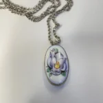 Кулон двухсторонний, скань, финифть, СССР