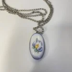 Кулон двухсторонний, скань, финифть, СССР