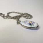 Кулон двухсторонний, скань, финифть, СССР