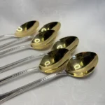 Ложки десертные "Элегант", МНЦ, позолота, Таллинский ЮЗ, СССР