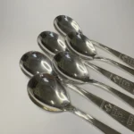 Ложки чайные (набор) "Каштаны", мельхиор, ЗиД, СССР