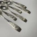 Ложки чайные (набор) "Каштаны", мельхиор, ЗиД, СССР