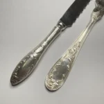 Набор "Эгоист" (вилка для рыбы и нож для лимона), мельхиор, Кольчугино, СССР