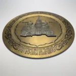 Панно "Собор Василия Блаженного", Олимпиада, латунь, СССР