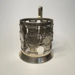 Подстаканник "Латы", мельхиор, завод "Плутон", СССР