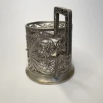Подстаканник, мельхиор, скань, Казаковский ЗХИ, СССР