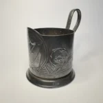 Подстаканник "Спутник", мельхиор, Мстерский ювелир, СССР