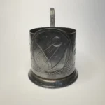 Подстаканник "Спутник", мельхиор, Мстерский ювелир, СССР